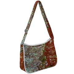 Colorful Abstract Texture Zip Up Shoulder Bag