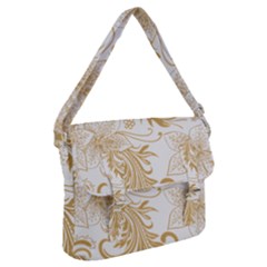 Flowers Shading Pattern Buckle Messenger Bag