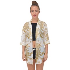 Flowers Shading Pattern Open Front Chiffon Kimono by fashionpod