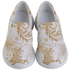 Flowers Shading Pattern Kids Lightweight Slip Ons