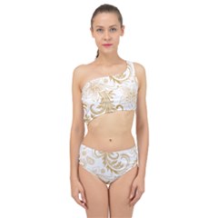 Flowers Shading Pattern Spliced Up Two Piece Swimsuit by fashionpod