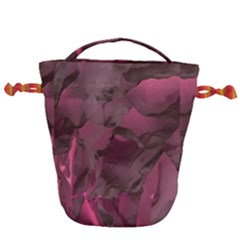 Peonies In Red Drawstring Bucket Bag by LavishWithLove