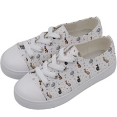 Cute Rabbit Kids  Low Top Canvas Sneakers by SychEva