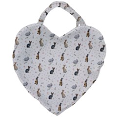 Cute Rabbit Giant Heart Shaped Tote by SychEva