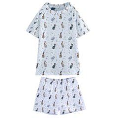 Cute Rabbit Kids  Swim Tee And Shorts Set by SychEva