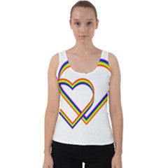 Rainbow Hearts Velvet Tank Top by UniqueThings