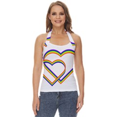 Rainbow Hearts Basic Halter Top