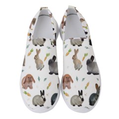 Cute Bunny Women s Slip On Sneakers by SychEva