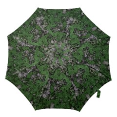 Modern Camo Grunge Print Hook Handle Umbrellas (Small)