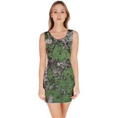 Modern Camo Grunge Print Bodycon Dress