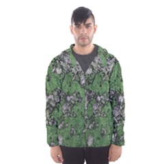 Modern Camo Grunge Print Men s Hooded Windbreaker