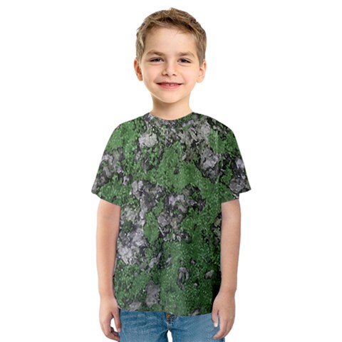 Modern Camo Grunge Print Kids  Sport Mesh Tee by dflcprintsclothing