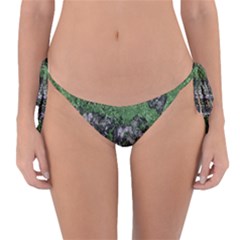 Modern Camo Grunge Print Reversible Bikini Bottom