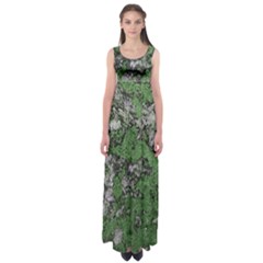 Modern Camo Grunge Print Empire Waist Maxi Dress