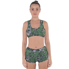 Modern Camo Grunge Print Racerback Boyleg Bikini Set