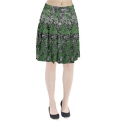 Modern Camo Grunge Print Pleated Skirt