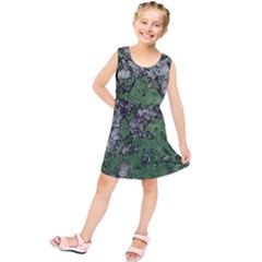 Modern Camo Grunge Print Kids  Tunic Dress