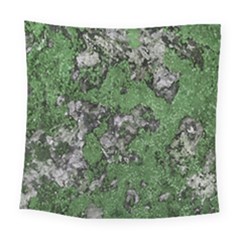 Modern Camo Grunge Print Square Tapestry (Large)