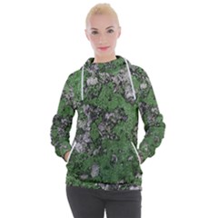 Modern Camo Grunge Print Women s Hooded Pullover by dflcprintsclothing