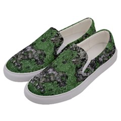 Modern Camo Grunge Print Men s Canvas Slip Ons