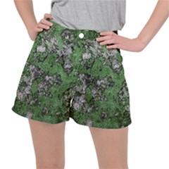 Modern Camo Grunge Print Ripstop Shorts