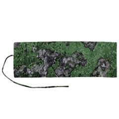 Modern Camo Grunge Print Roll Up Canvas Pencil Holder (M)