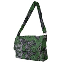 Modern Camo Grunge Print Full Print Messenger Bag (L)