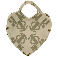 Abstract Pattern Geometric Backgrounds   Giant Heart Shaped Tote by Eskimos