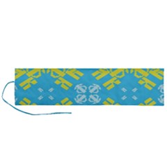 Abstract Pattern Geometric Backgrounds   Roll Up Canvas Pencil Holder (l) by Eskimos