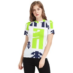 Abstract Pattern Geometric Backgrounds   Women s Short Sleeve Rash Guard by Eskimos