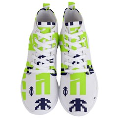 Abstract Pattern Geometric Backgrounds   Men s Lightweight High Top Sneakers by Eskimos