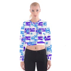 Abstract Pattern Geometric Backgrounds   Cropped Sweatshirt by Eskimos