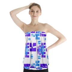 Abstract Pattern Geometric Backgrounds   Strapless Top by Eskimos