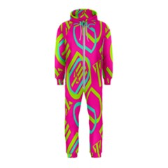 Abstract Pattern Geometric Backgrounds   Hooded Jumpsuit (kids) by Eskimos