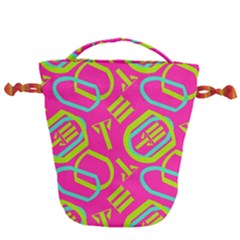 Abstract Pattern Geometric Backgrounds   Drawstring Bucket Bag by Eskimos