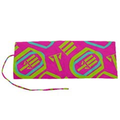 Abstract Pattern Geometric Backgrounds   Roll Up Canvas Pencil Holder (s) by Eskimos