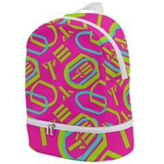 Abstract Pattern Geometric Backgrounds   Zip Bottom Backpack by Eskimos