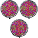 Abstract pattern geometric backgrounds   Mini Round Pill Box (Pack of 3) View1