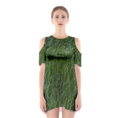 Green Carpet Shoulder Cutout One Piece Dress by DimitriosArt