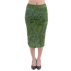 Green Carpet Midi Pencil Skirt