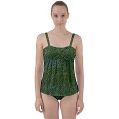 Green Carpet Twist Front Tankini Set by DimitriosArt