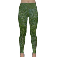 Green Carpet Lightweight Velour Classic Yoga Leggings by DimitriosArt