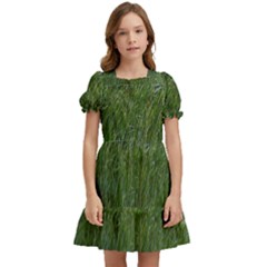 Green Carpet Kids  Puff Sleeved Dress by DimitriosArt