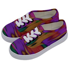 Puzzle Landscape In Beautiful Jigsaw Colors Kids  Classic Low Top Sneakers by pepitasart