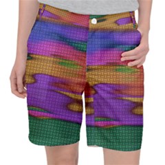 Puzzle Landscape In Beautiful Jigsaw Colors Pocket Shorts by pepitasart