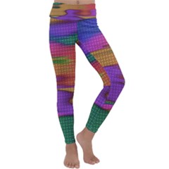 Puzzle Landscape In Beautiful Jigsaw Colors Kids  Lightweight Velour Classic Yoga Leggings by pepitasart