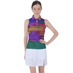 Puzzle Landscape In Beautiful Jigsaw Colors Women s Sleeveless Polo Tee by pepitasart