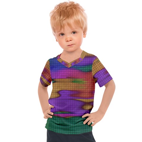 Puzzle Landscape In Beautiful Jigsaw Colors Kids  Sports Tee by pepitasart