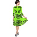 Abstract pattern geometric backgrounds   Quarter Sleeve Waist Band Dress View2