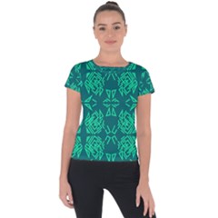 Abstract Pattern Geometric Backgrounds   Short Sleeve Sports Top  by Eskimos